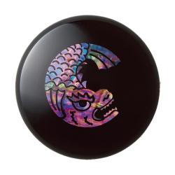 高岡漆器 螺鈿仕上 鯱旗印肉 鯱柄