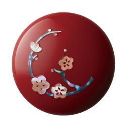 高岡漆器 螺鈿仕上 鯱旗印肉 梅柄