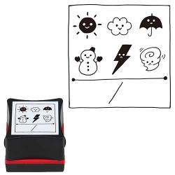 ファインカラースタンパー　手帳の記録スタンプ 6.天気