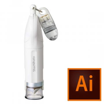 シャチハタ キャップレス9 リール式【データ入稿】 ホワイト