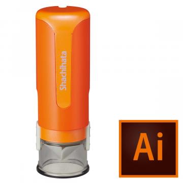 シャチハタ キャップレス9【データ入稿】 オレンジ