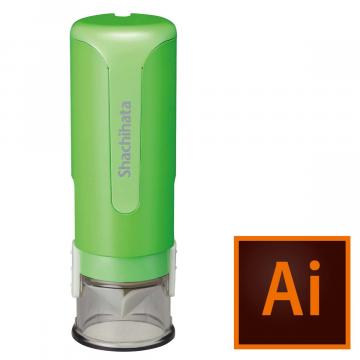 シャチハタ キャップレス9【データ入稿】 イエローグリーン