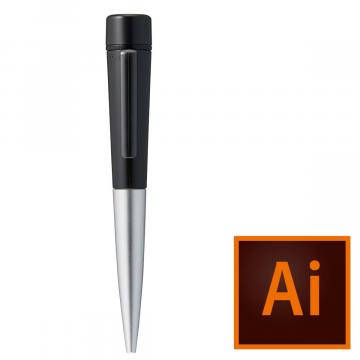 ネームペン ディアレ【データ入稿】 シルバー&ブラック