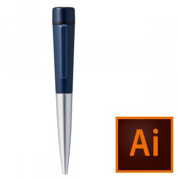 ネームペン ディアレ【データ入稿】 シルバー&ネイビー