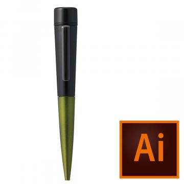 ネームペン ディアレ【データ入稿】 オリーブ&ブラック