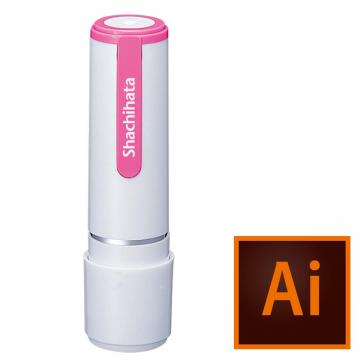 シャチハタ ネーム9【データ入稿】 ホワイトピンク