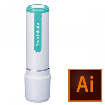 シャチハタ ネーム9【データ入稿】 ホワイトグリーン