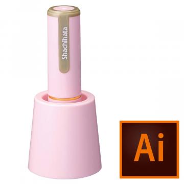 シャチハタ ネーム9 スタンド式 【データ入稿】 ペールピンク