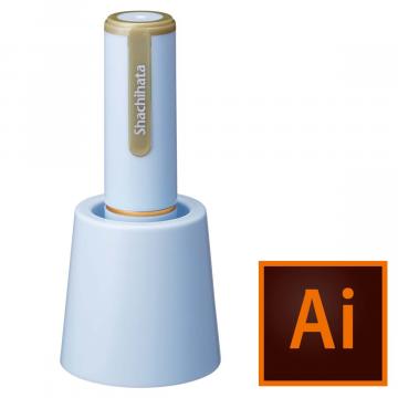 シャチハタ ネーム9 スタンド式 【データ入稿】 ペールブルー