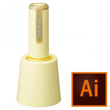 シャチハタ ネーム9 スタンド式 【データ入稿】 ペールイエロー