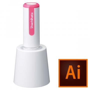 シャチハタ ネーム9 スタンド式 【データ入稿】 ホワイトピンク