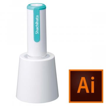 シャチハタ ネーム9 スタンド式 【データ入稿】 ホワイトグリーン