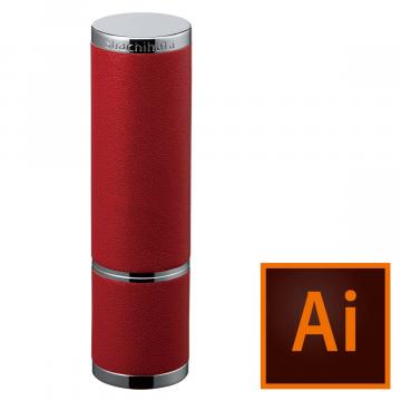 シャチハタ ネーム9Vivo Leather Selection【データ入稿】 レッド