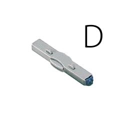 柄付ゴム印 連結式 アルファベット 明朝体　5号　単品 柄付ゴム印連結式単品　英字　明朝体　5号　D