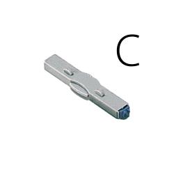 柄付ゴム印 連結式 アルファベット ゴシック体　5号　単品 柄付ゴム印連結式単品　英字ゴシック体5号　C