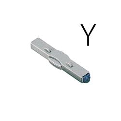 柄付ゴム印 連結式 アルファベット 明朝体　4号　単品 柄付ゴム印連結式単品　英字　明朝体　4号　Y