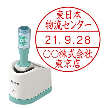 日付印 データーネーム21号 グリップ式【別注品】 2行(上段)×2行(下段）