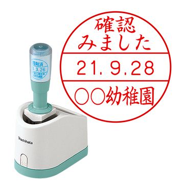 日付印 データーネーム25号 グリップ式【別注品】 2行(上段)×1行(下段）