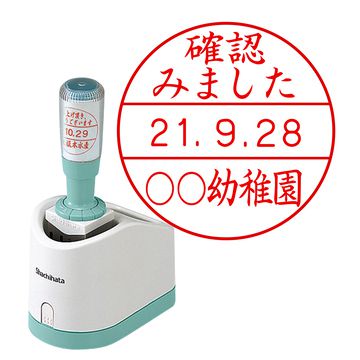 日付印 データーネーム30号 グリップ式【別注品】 2行(上段)×1行(下段）