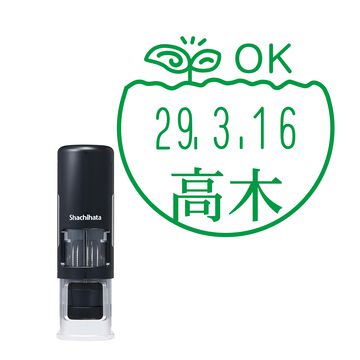 日付印 イラストデーターネームEX15号 キャップレス式 ブラック【別注品】 BF3