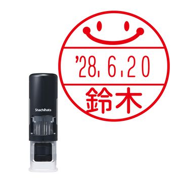 日付印 イラストデーターネームEX15号 キャップレス式 ブラック【別注品】 NB