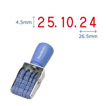 回転ゴム印 エルゴグリップ 欧文日付 ゴシック体 3号