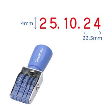 回転ゴム印 エルゴグリップ 欧文日付 ゴシック体 4号