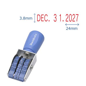 回転ゴム印 エルゴグリップ 西暦日付 ゴシック体 4号