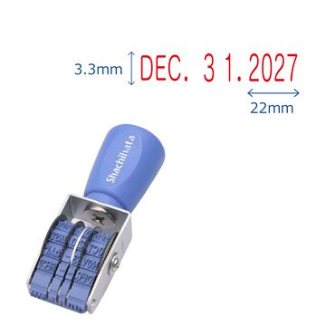 回転ゴム印 エルゴグリップ 西暦日付 ゴシック体 5号