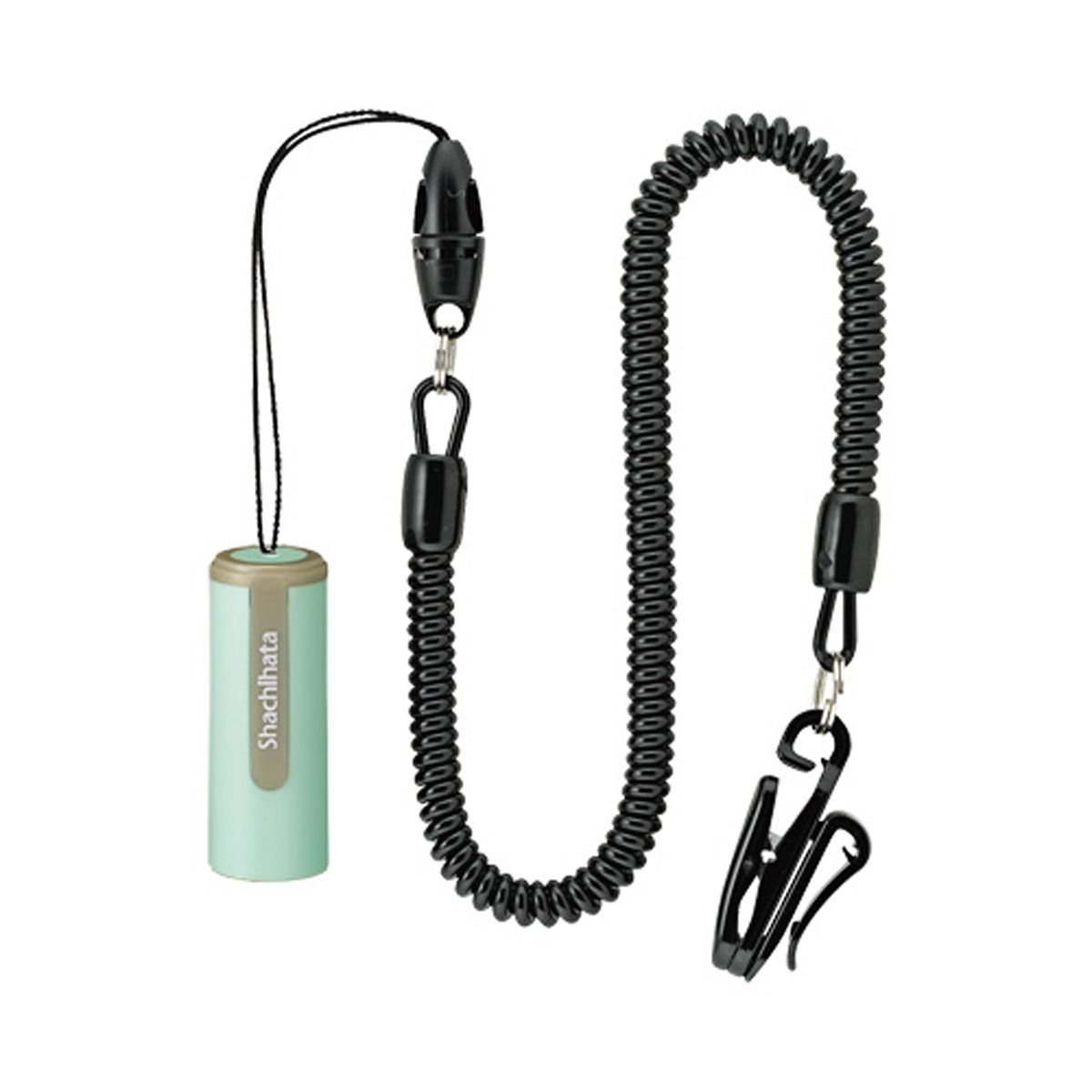 シャチハタ ネーム9 携帯カールコード ペールグリーン