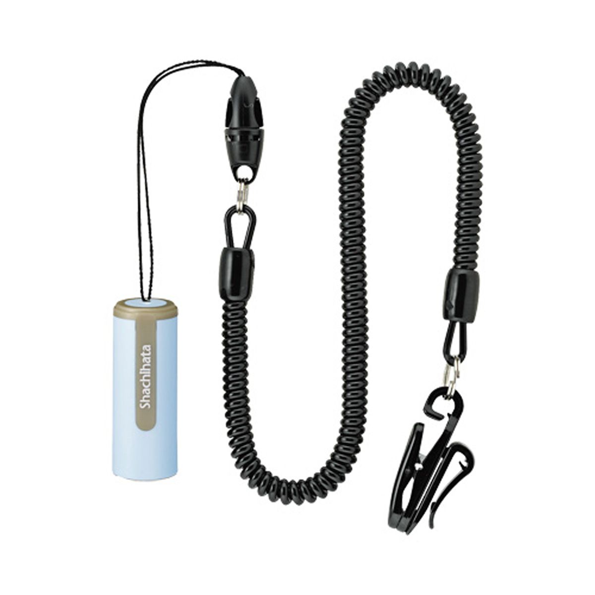 シャチハタ ネーム9 携帯カールコード ペールブルー