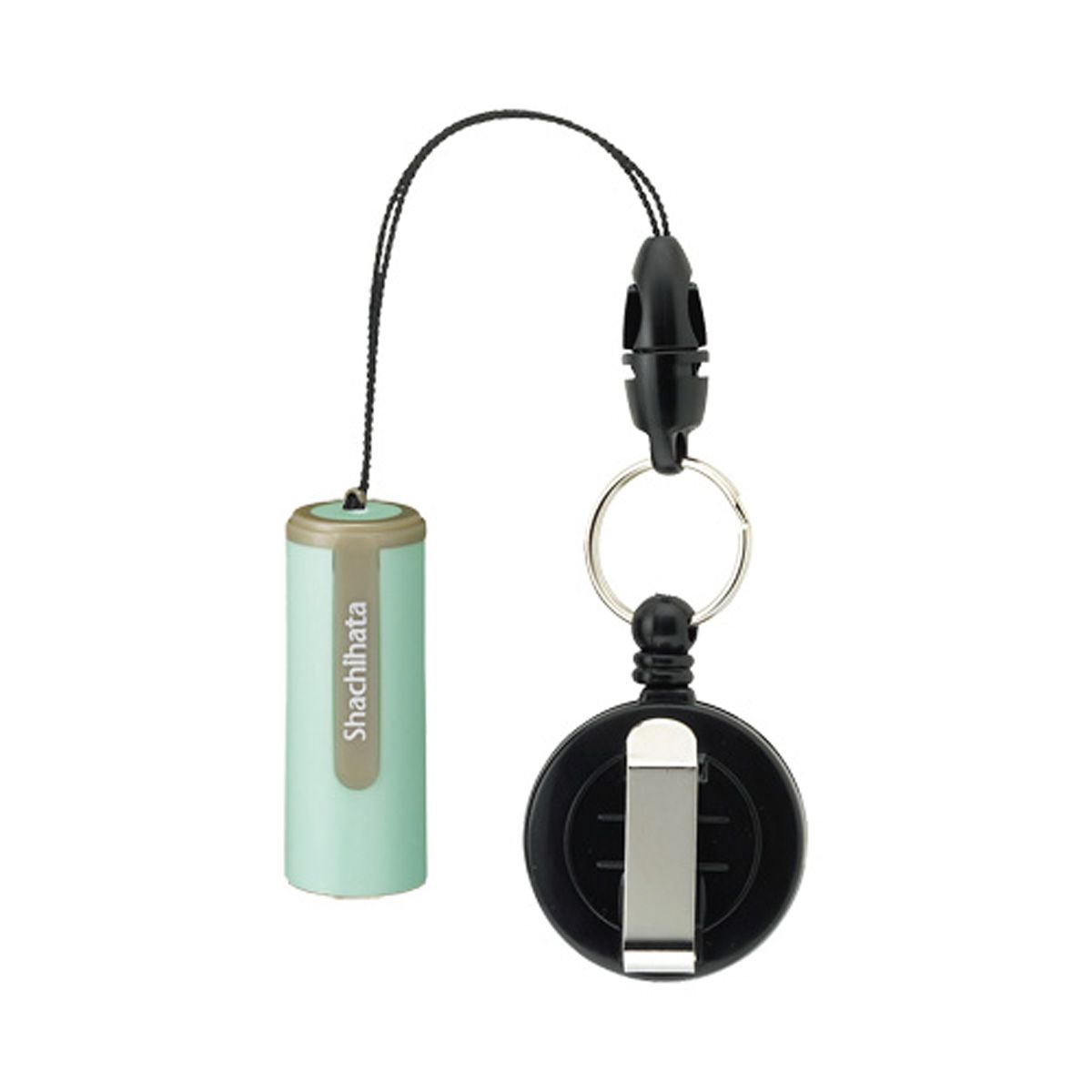 シャチハタ ネーム9 携帯リールコード ペールグリーン