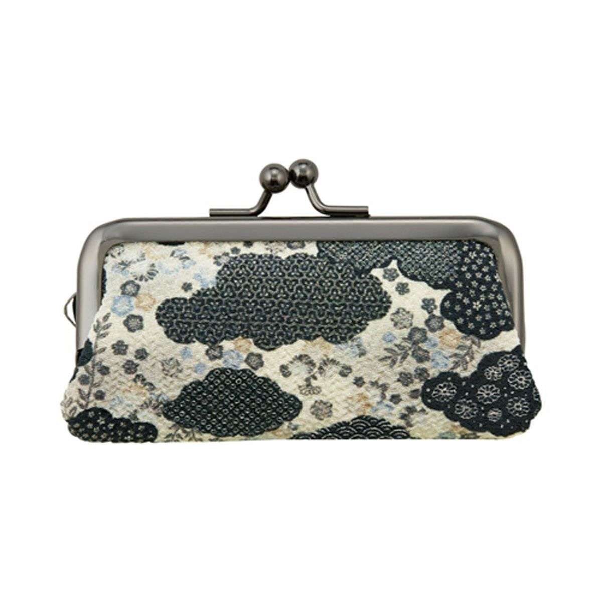 シャチハタ　印鑑ケース　お財布タイプ横入 01.雲小紋柄(くもこもんがら)