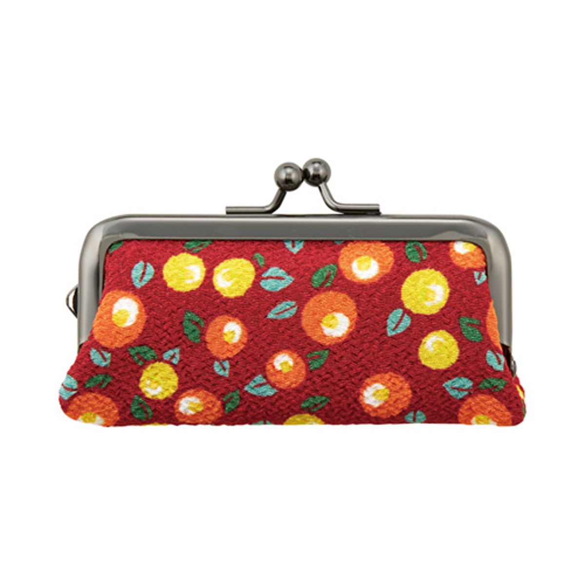 シャチハタ　印鑑ケース　お財布タイプ横入 03.椿柄小 赤