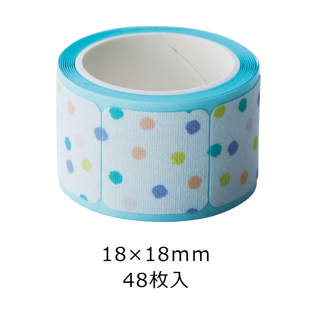 洗濯タグに貼るコットンラベル パステルドット