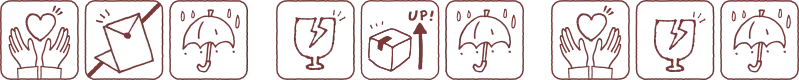 注意書きスタンプ！OKURO(オクロ)Mサイズのケアマーク7種