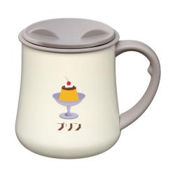 レトル オフィスマグ マグカップ 330ml プリン 蓋付 真空断熱 保温 保冷 タンブラー ハンドル付き